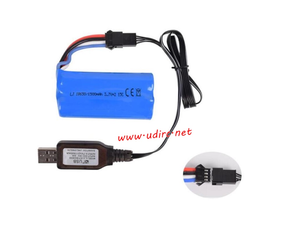 UDIRC UDI009 Parts 7.4V 1500mAH Li-Po Battery Charging Overview