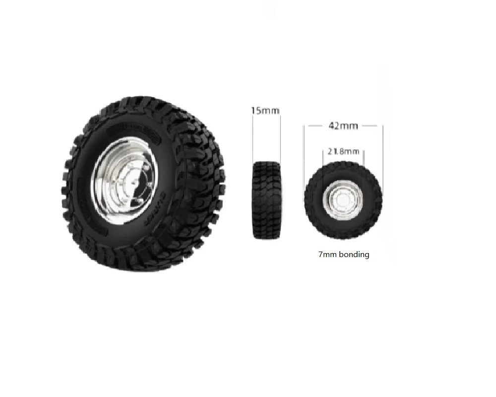 UDIRC UCX2401 Upgrade Parts Metal Wheels Dimensioon Overview