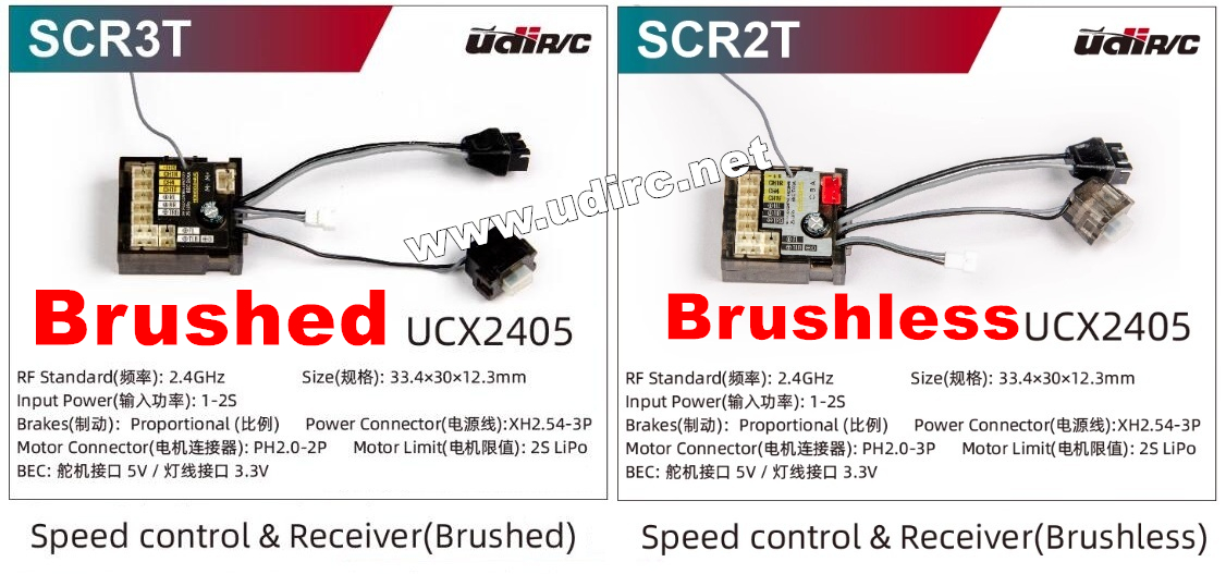 UDIRC UCX2405 SCR2T Bruhless SCR3T Brushed