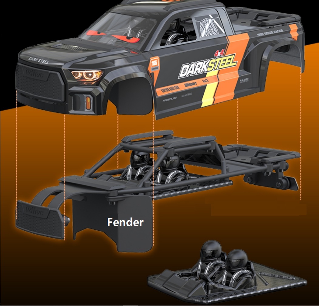 UDIRC-UD1610S-Brushless-RC-Car-Parts-Car-Shell-Overview