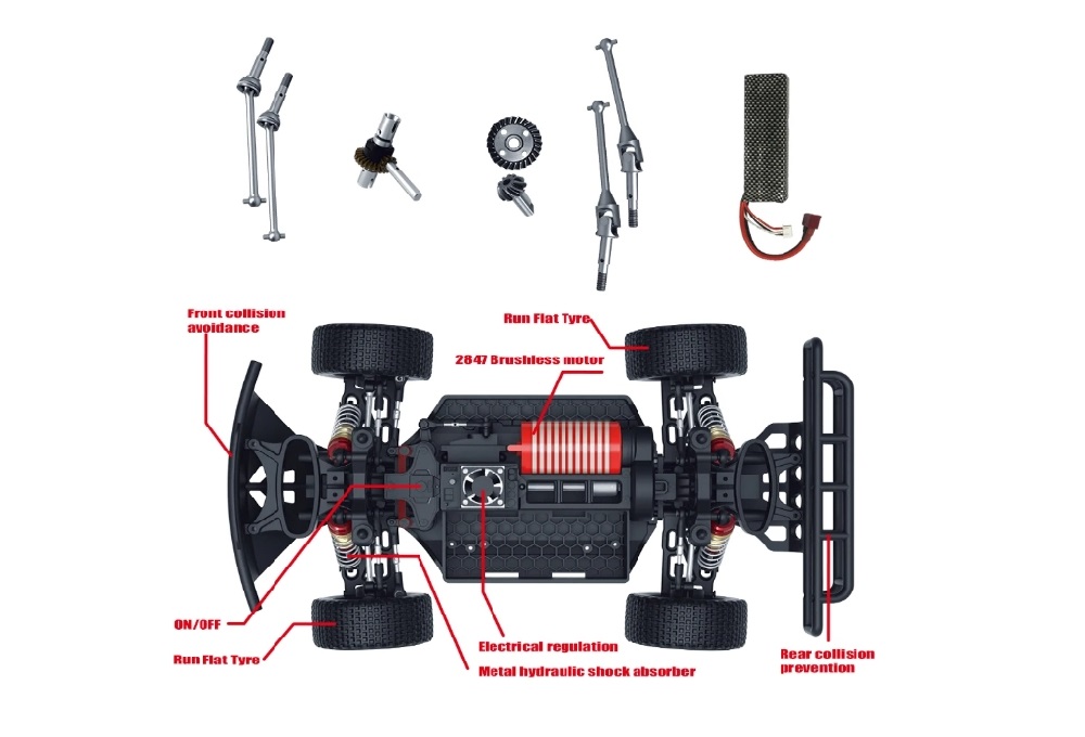 XLF-X09A-RC-Car-Parts-Chassis-Overview